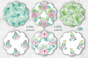 Tropical watercolor patterns, a Pattern Graphic by BrushArtDesigns (Thumbnail 2 of 4)