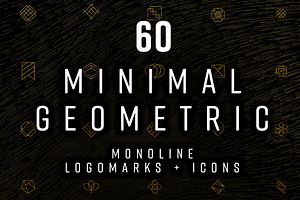 60 Minimal Geometric Monoline Logos