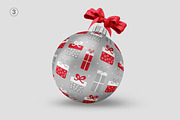Christmas Ball Mockup Set, an Advertising Mockup by Graphic Bird (Thumbnail 7 of 9)