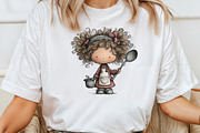 Whimsical Little Girl Chef Hat PNG, an Illustration by CraftArtStudio (Thumbnail 4 of 6)