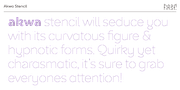 Akwa Stencil, a Sans Serif Font by HeadFirst (Thumbnail 12 of 36)