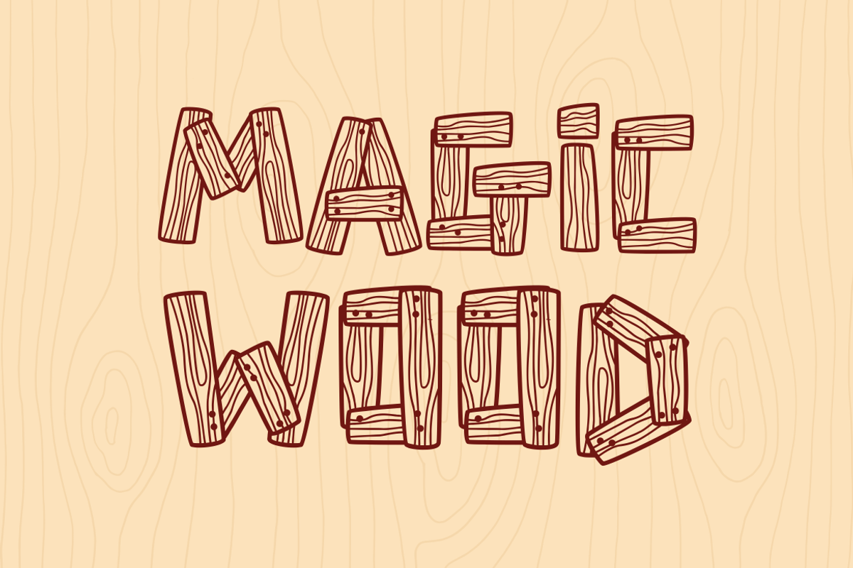 Woody Wood - Kids Font, a Font by tokokoo (Photo 4 of 12)