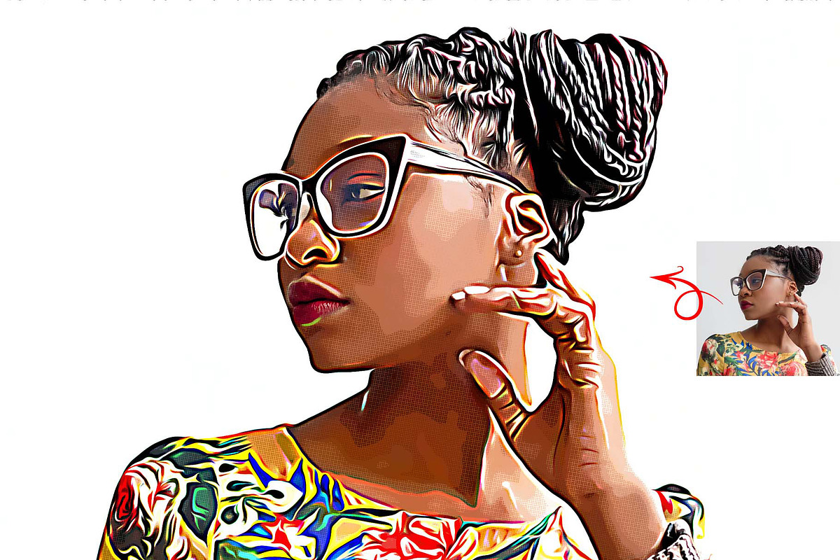 Photo to Cartoon Photoshop Action, an Action Add-On by MRI STUDIO (Photo 4 of 11)