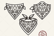 Cowboy Bandana SVG Bundle Western, a Graphic by TanchaArt (Thumbnail 1 of 11)