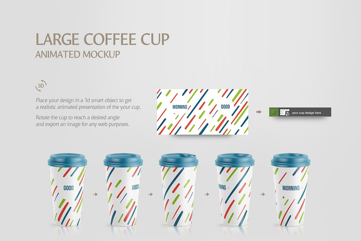 Coffee Cup Animated Mockups Bundle, a Cups & Container Mockup by rebrandy (Photo 9 of 20)