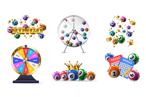 Lotteries game. Fortune wheel, bingo, a Graphic by winwin.art
