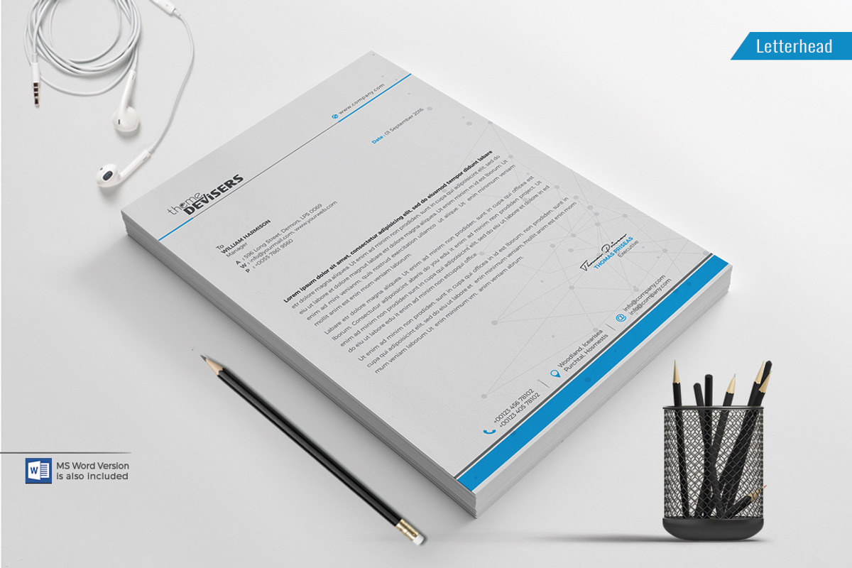 Corporate Identity, a Stationery Template by ThemeDevisers (Photo 3 of 12)