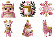 Crochet Christmas Clipart, an Illustration by Black Bird Studio (Thumbnail 4 of 6)
