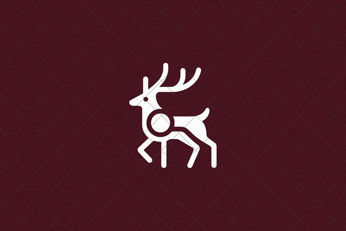 Minimalist Deer Elk Icon, an Animal Illustration by Vectorium Studio (Photo 3 of 4)