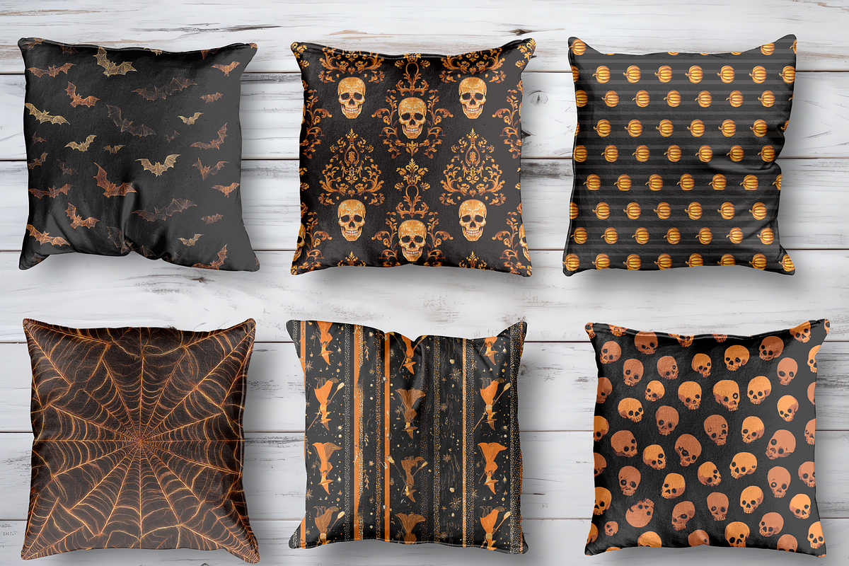 Black Copper Halloween Digital Paper, a Pattern Graphic by LA Design (Photo 5 of 10)