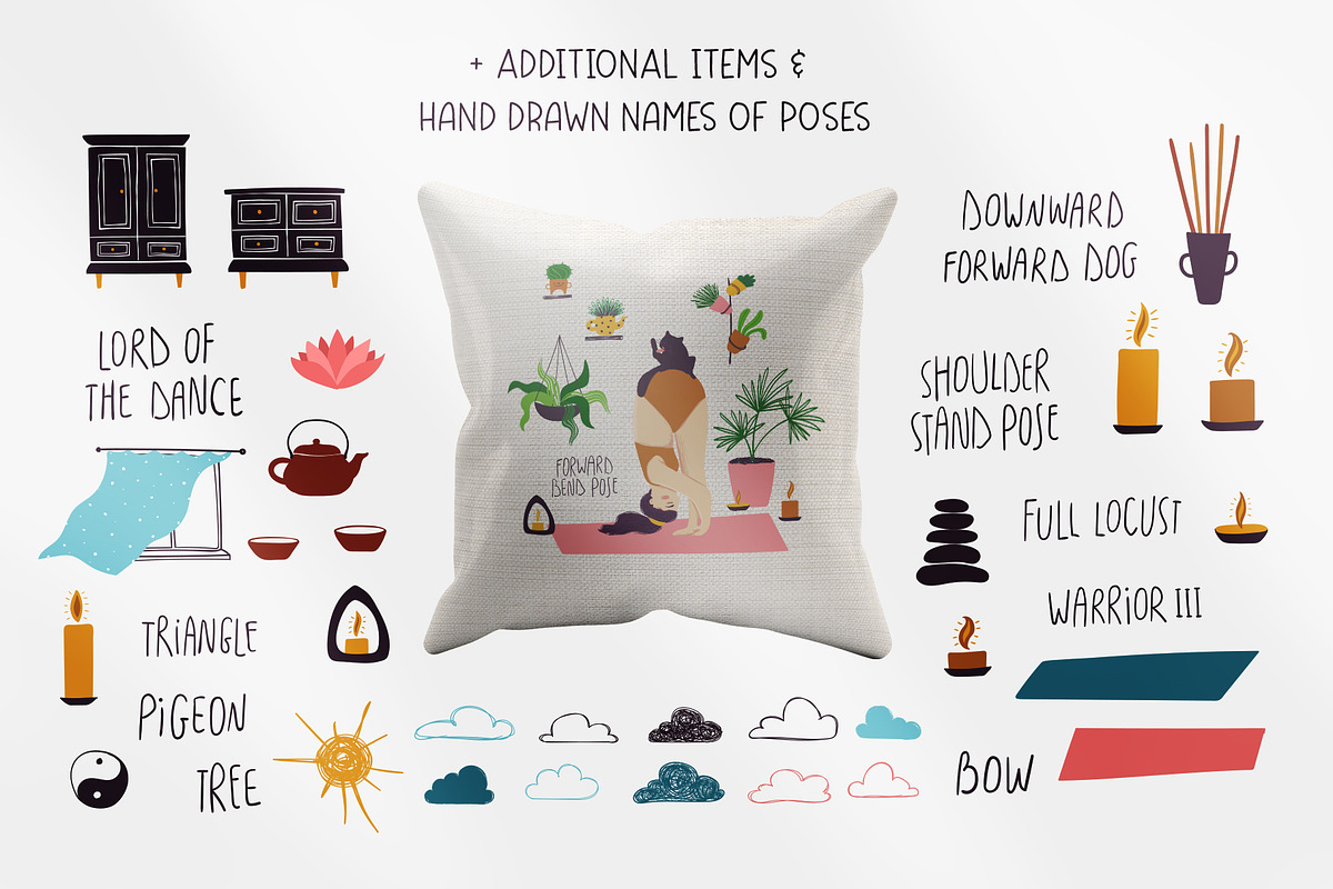 Yoga and My Cat, a Healthcare Illustration by Annakniaz (Photo 6 of 10)