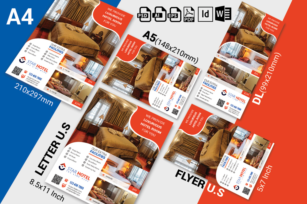 10 Hotel Flyers Bundle 90% OFF, a Flyer Template by Imagine Design Studio