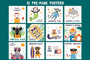 Summer Vibes, Cute Animals Graphics, an Animal Illustration by sceptical cactus (Thumbnail 12 of 13)