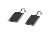 Black Rectangle Earrings 3D Model, an Object 3D Model by rebrandy (Thumbnail 5 of 9)