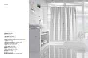 Elegant Bathroom Bath Curtain Mockup, a Household Mockup by creatsy2 (Thumbnail 3 of 5)