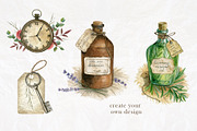 Vintage watercolor set, a Decorative Illustration by Nastilustra (Thumbnail 7 of 10)