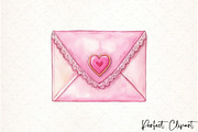 Pink Coquette Mother's Day Clipart, an Illustration by Watercolor design (Thumbnail 9 of 10)