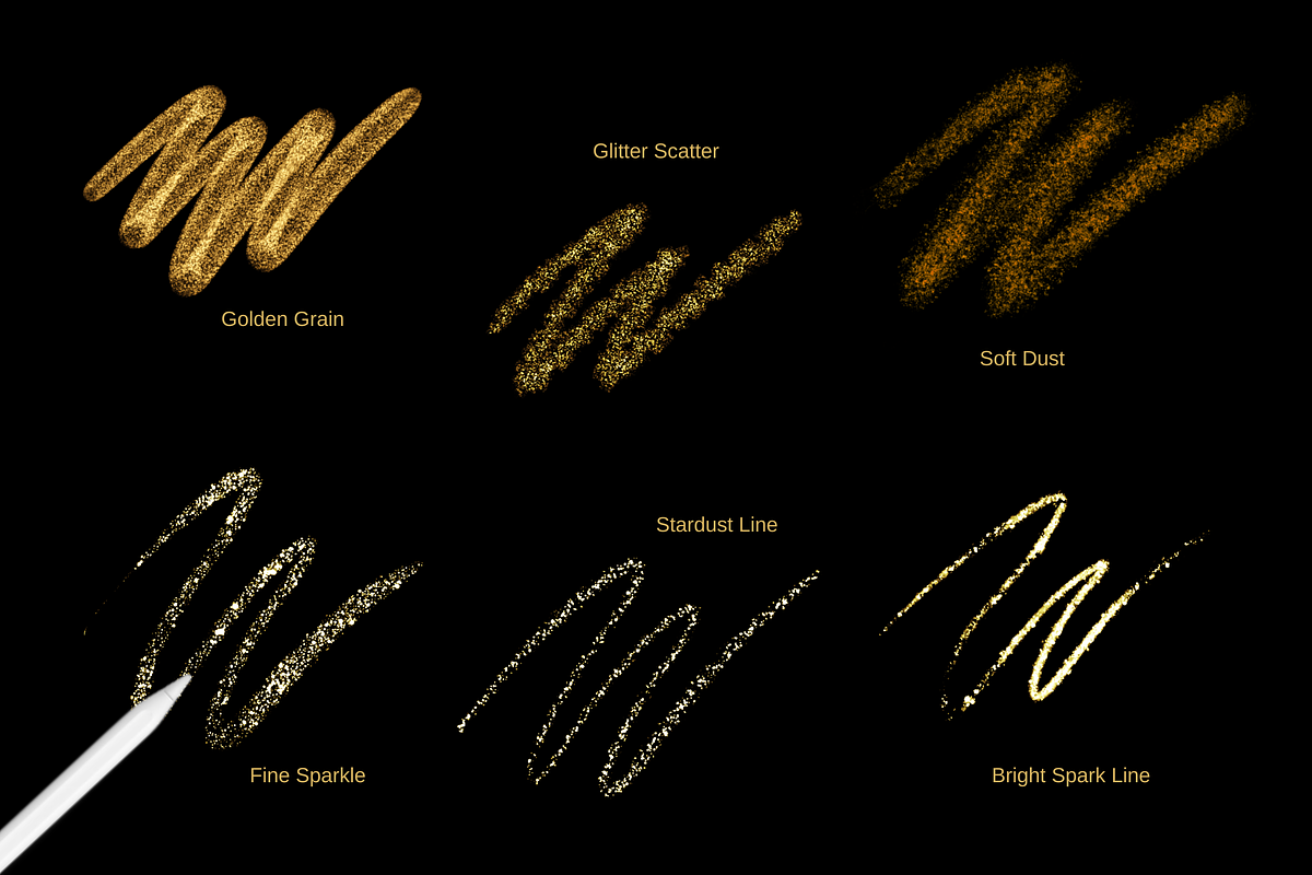 Procreate Glitter Brushes, a Brush Add-On by HopeArtIllustration (Photo 3 of 11)