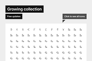 Currencies Light - 350 icons, an Outline Icon by Pictomate Icons (Thumbnail 2 of 7)