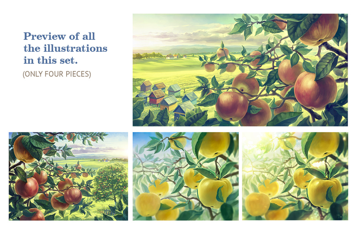 Apple set, a Food Illustration by Countryside life (Photo 12 of 12)