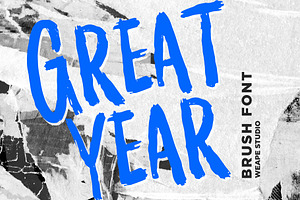 Greatyear - Brush Font