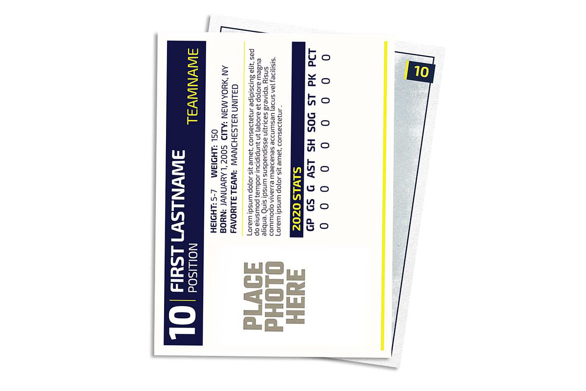 Stealth Soccer Card Template, a Design Template by Sports Card Templates (Photo 2 of 2)