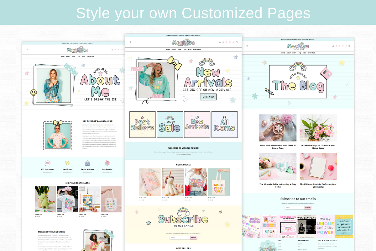 Pastel Shopify Website Template, a Shopify Template by AdvertFox (Photo 2 of 10)