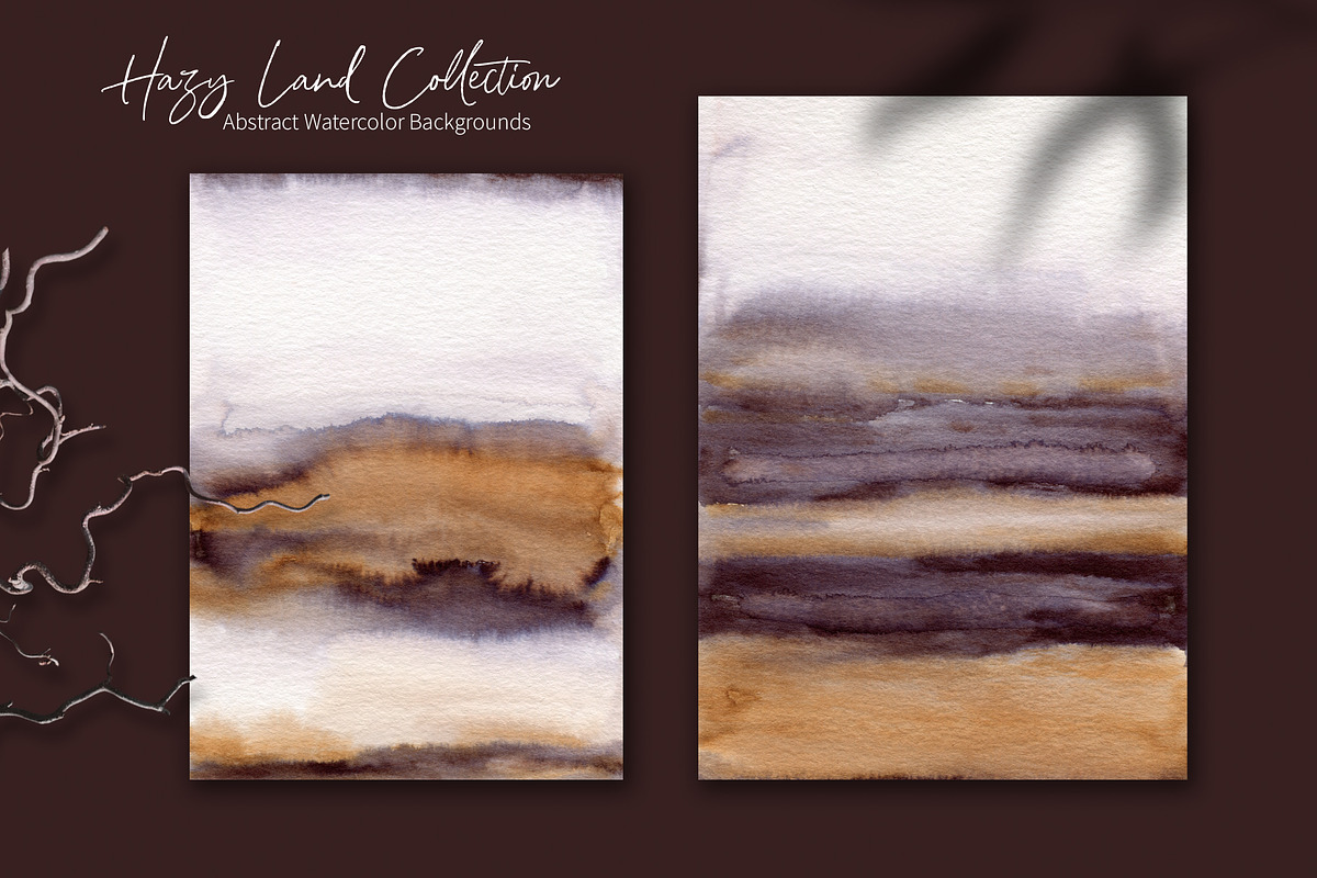 Hazy Lands Watercolor Art Textures, a Texture Graphic by Marmoris.Arts (Photo 2 of 17)