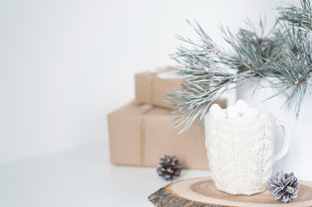 Cozy christmas stock photo containing background and snow, an Arts & Entertainment Photo by Kate Roubin