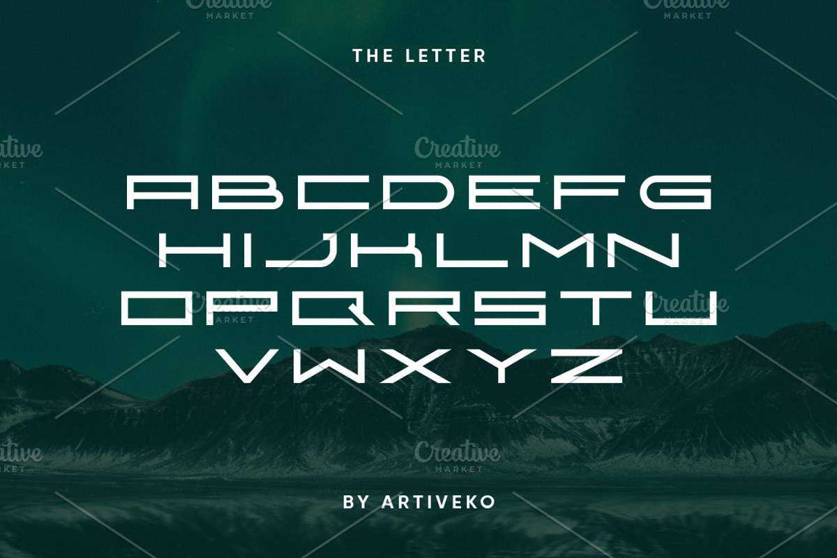 Kendburg Futuristic Font, a Sans Serif Font by Artiveko (Photo 3 of 4)