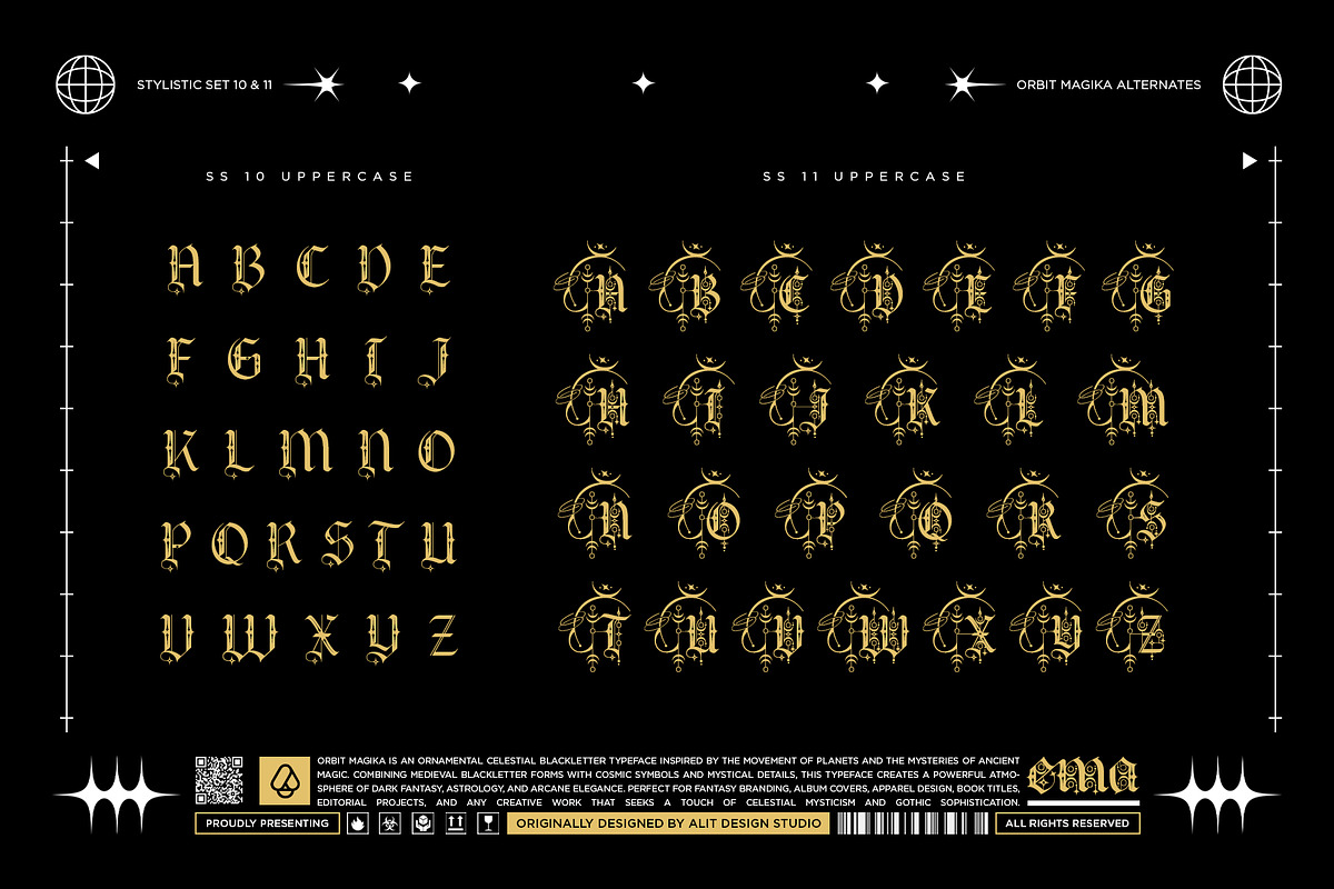 Orbit Magika Typeface, a Blackletter Font by alit design (Photo 16 of 17)
