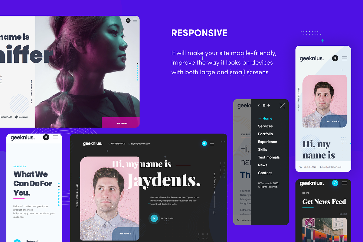 Geeknius - Portfolio WordPress, a WordPress Template by Themesmile (Photo 2 of 3)