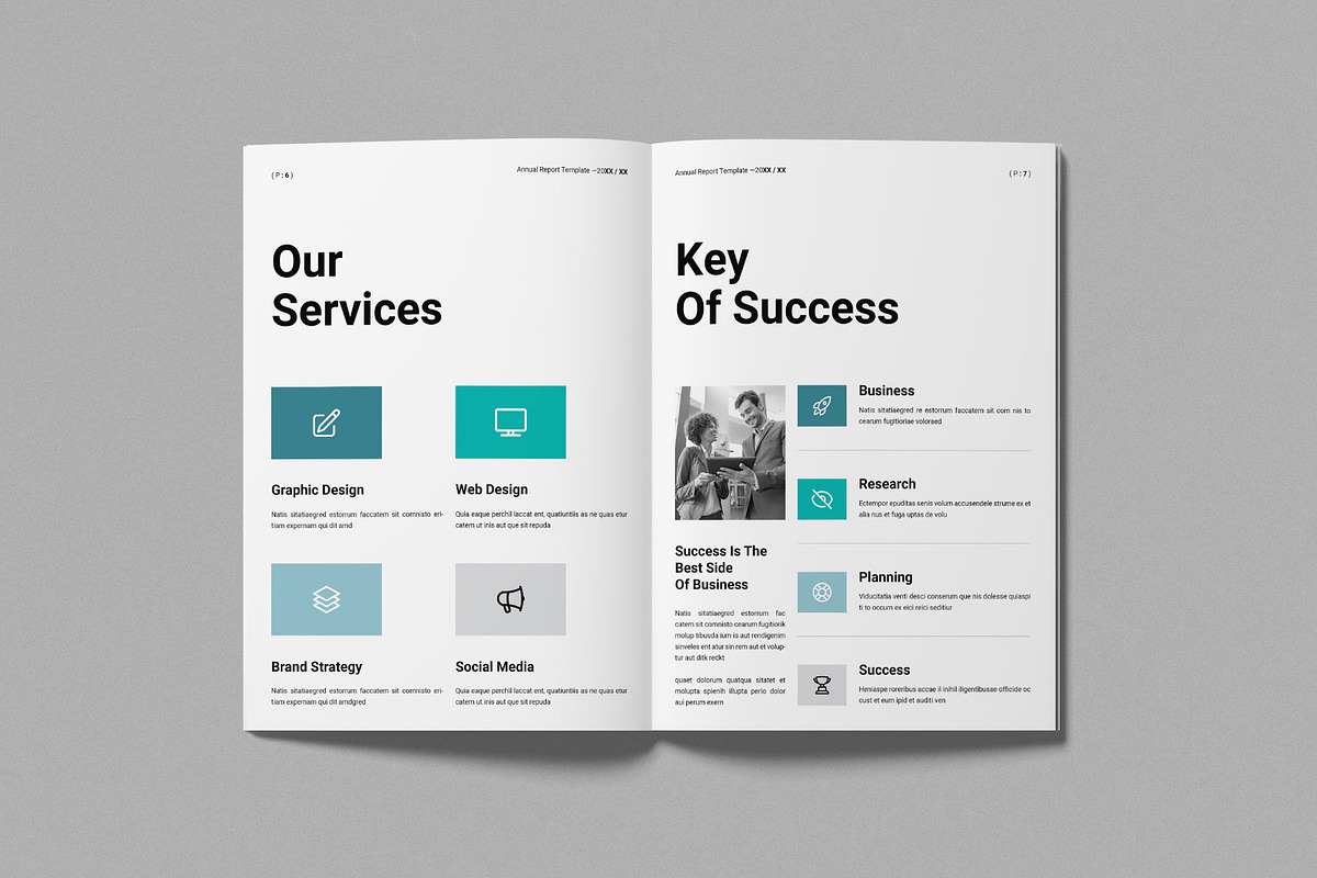 Annual Report Template, a Brochure Template by Work-Envance (Photo 3 of 12)