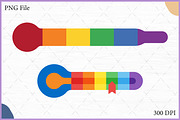 Rainbow Fundraising Thermometer SVG, a Healthcare Illustration by Gfx Expert Team (Thumbnail 1 of 3)