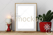 Christmas Frame Mockup PSD JPG PNG, a Mockup by Mockup Shop (Thumbnail 1 of 2)
