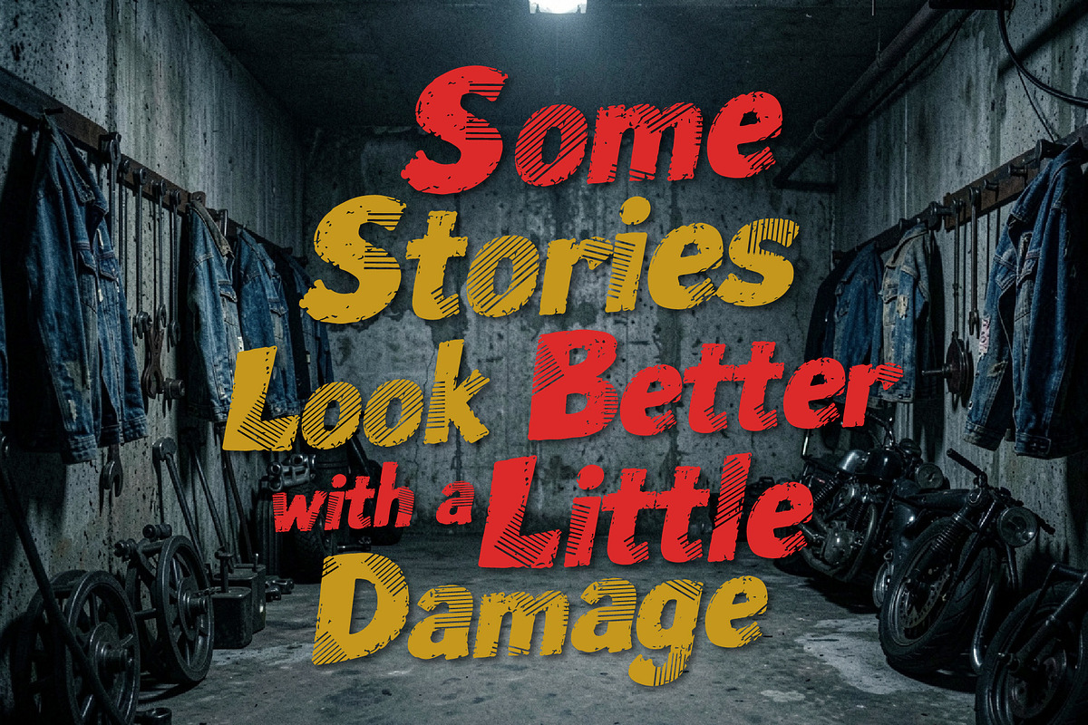 Bead Roks Denim - Built Rough, a Sans Serif Font by HypeWorksCo (Photo 7 of 12)