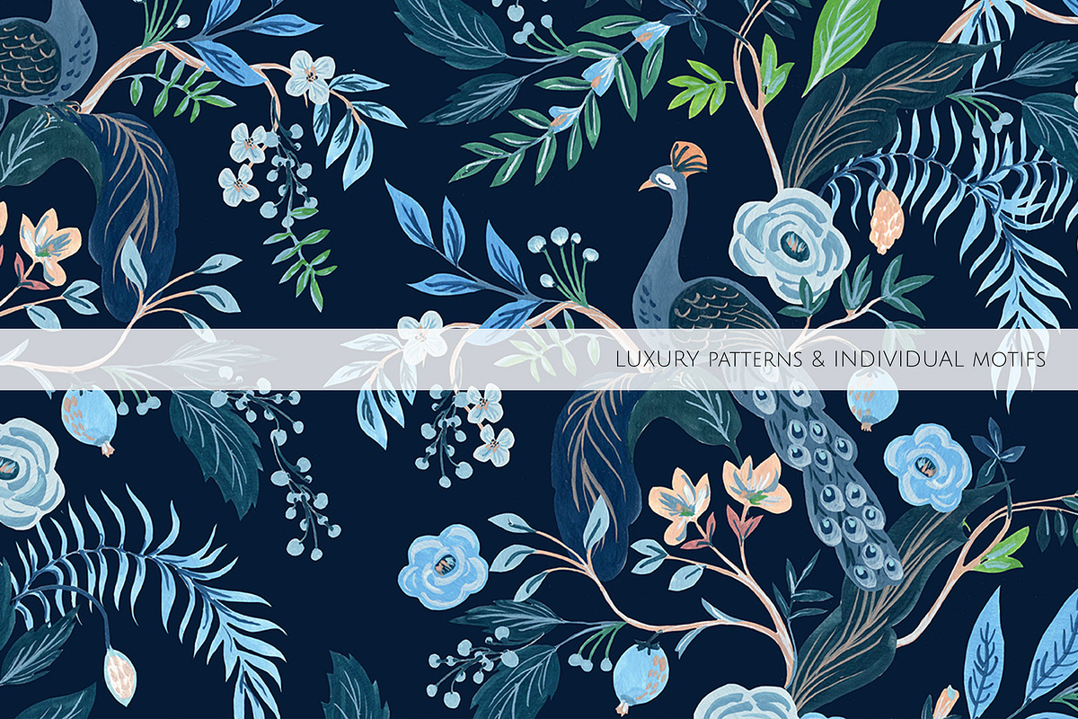Mystic garden, luxury Print Patterns, a Pattern Graphic by HannaStudio (Photo 2 of 7)