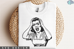 Sassy Retro Housewife SVG, a Graphic by Cut File