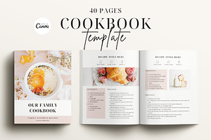 Recipe Book Template CANVA
