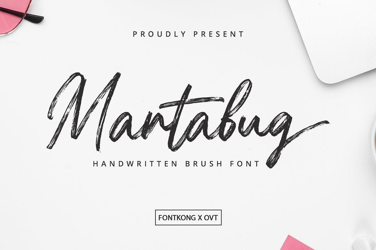 Martabug - Handwritten Brush Font, a Script Font by overlaytemplates (Photo 1 of 6)