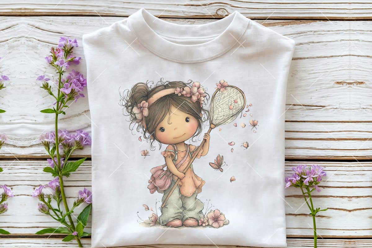 Whimsical Spring Kids Clipart, an Illustration by OK Design (Photo 6 of 6)