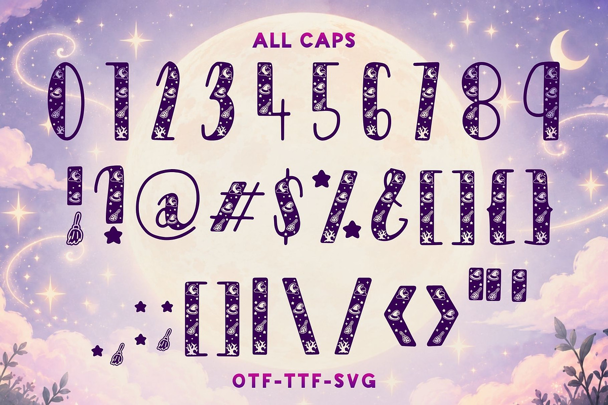 Witch - Halloween Decorative Font, a Symbol Font by AnningArts (Photo 7 of 7)
