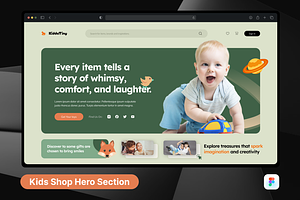 KiddoTiny - Kids Shop Hero Header, a Templates & Theme by SquidPixey