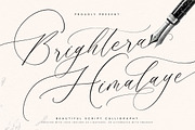 Brightera Himalaye Beautiful Script, a Script Font by Letterena Studios Script (Thumbnail 1 of 15)