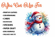 Christmas Snowman PNG, a Seasonal Illustration by CreationArt (Thumbnail 5 of 7)