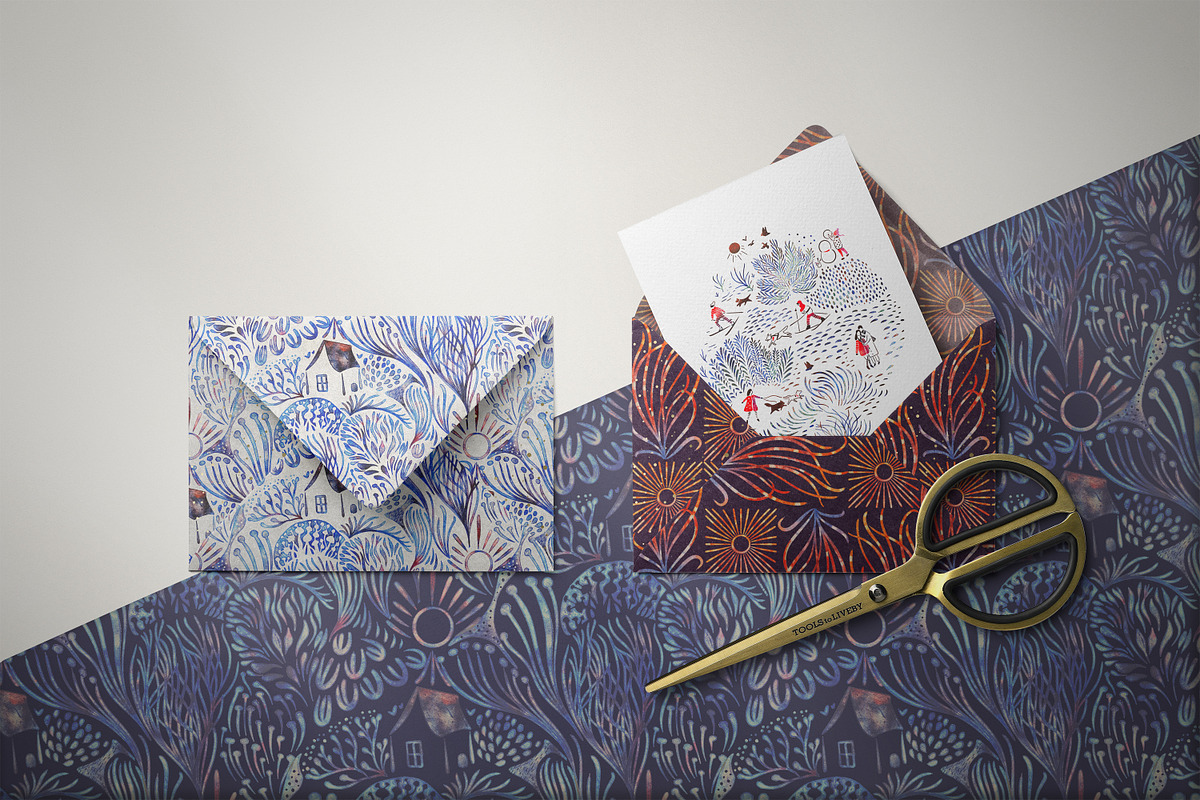 Sunny Winter: patterns & posters, a Decorative Illustration by Mona Ahmed (Photo 8 of 10)