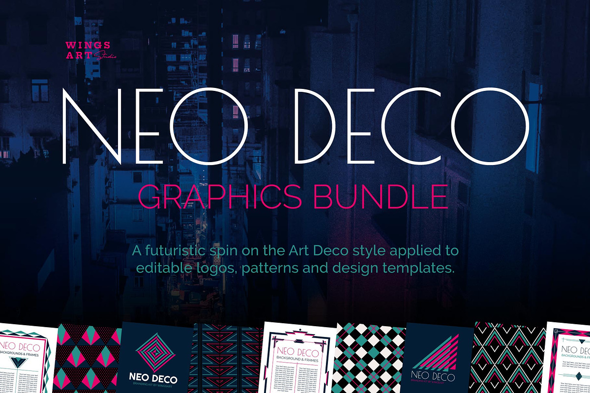 The Neo Deco Designer's Bundle, a Decorative Illustration by Wingsart Studio (Photo 1 of 4)
