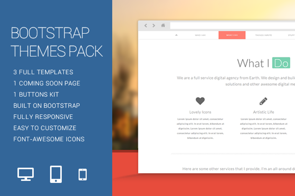 Bootstrap Themes Pack, a Bootstrap Template by FWPolice (Photo 1 of 2)