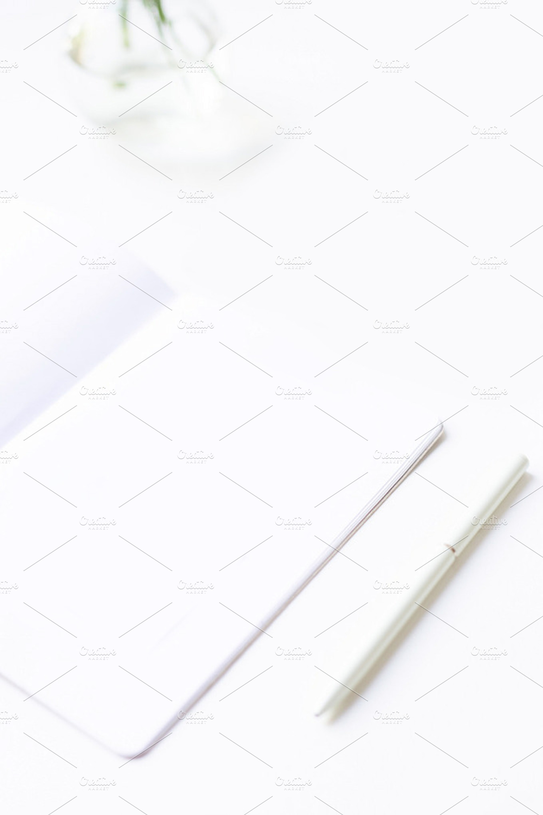 Blank notebook on desk