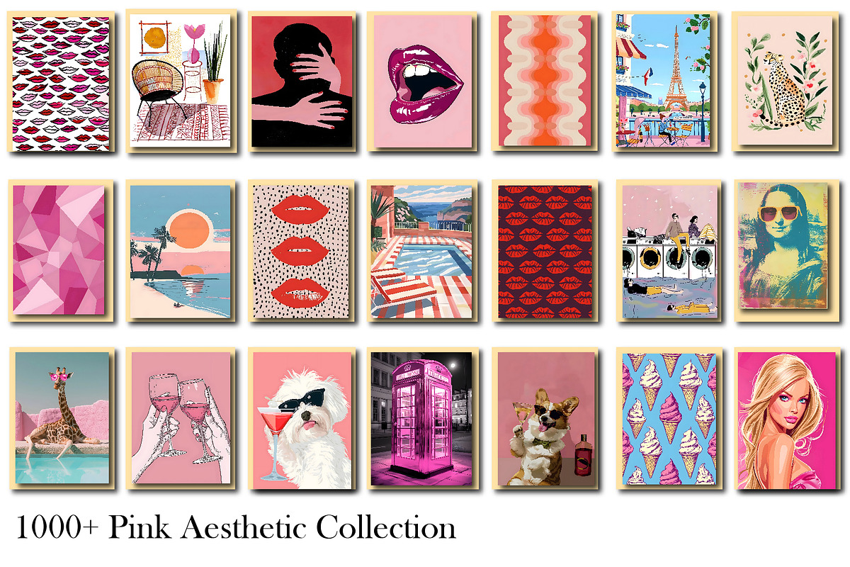 Pink Aesthetic Wall Art Collection, a Wallpaper Photo by Chipshpow Graphics (Photo 9 of 10)
